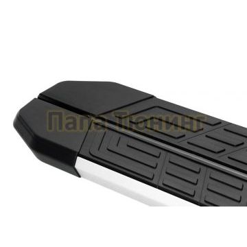 Пороги алюминиевые Newline Gray для Volkswagen T-ROC 2019-