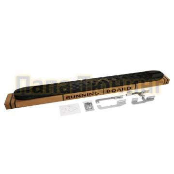 Пороги алюминиевые Trim Line Black для Volkswagen Crafter 2018-