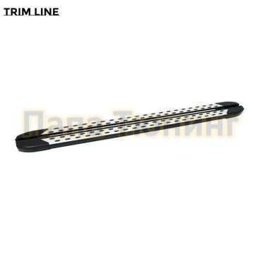 Пороги алюминиевые Trim Line Gray для Volkswagen T5 T6 T7 2003-