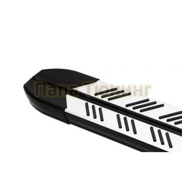 Пороги алюминиевые M Line Gray для Volkswagen T5 T6 T7 2003-