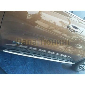 Пороги ОЕМ ( Порше Стиль) для KIA Sportage 4 2016-2021