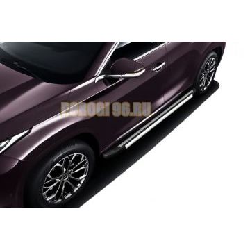 Пороги Luxe Black Slitkoff для CheryExeed TXL 2021-