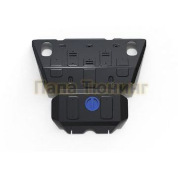 Защита радиатора + картера сталь 2 мм RIVAL для Toyota Hilux, V - 2.5d; 3.0d 2007-2015