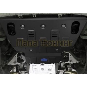 Защита радиатора + картера сталь 2 мм RIVAL для Toyota Hilux, V - 2.5d; 3.0d 2007-2015