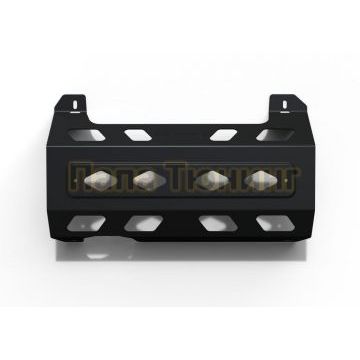 Защита глушителя алюминий 6 мм RIVAL для Jeep Wrangler JL, V - 2.0T, 3.6; Черный 2018-