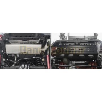 Защита глушителя алюминий 6 мм RIVAL для Jeep Wrangler JL, V - 2.0T, 3.6; Черный 2018-