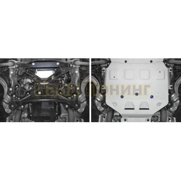 Защита КПП алюминий 4 мм RIVAL для Lamborghini Urus, V-4.0T; Серый 2018-