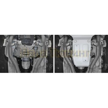 Защита РК алюминий 4 мм RIVAL для Lamborghini Urus, V-4.0T; Серый 2018-