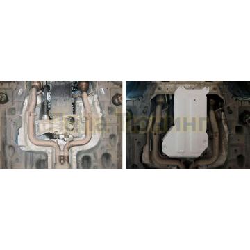 Защита КПП + РК алюминий 4 мм RIVAL для Maserati Levante, V - 3.0 (350л.с); 3.0 (430л.с); 3.0d (275л.с) 2016-2017