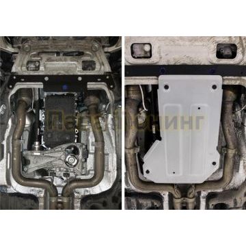 Защита КПП + РК алюминий 4 мм RIVAL для Maserati Levante, V - 3.0 (350л.с); 3.0 (430л.с); 3.0d (275л.с);18-модельный год с ЭУР 2017-