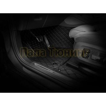 Коврики салона из Экокожи Стандарт рисунок Ромб-решетки для Renault Koleos 2007-2016