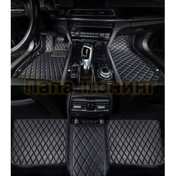 Коврики салона из Экокожи Стандарт рисунок Ромб-решетки для Renault Koleos 2007-2016