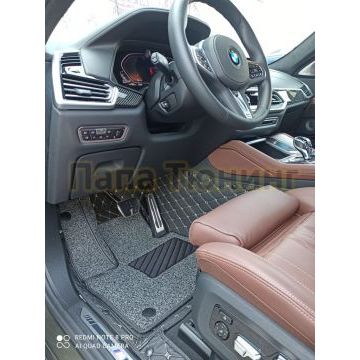 Коврики салона из Экокожи Стандарт рисунок Ромб-решетки для Renault Koleos 2007-2016