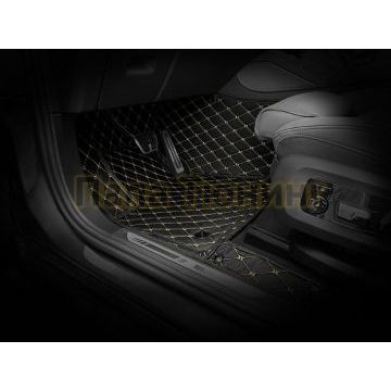 Коврики салона из Экокожи Стандарт рисунок Ромб-решетки для Renault Koleos 2007-2016