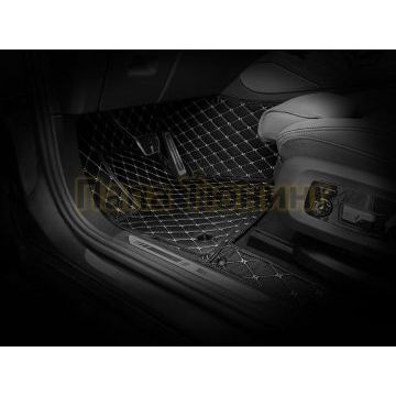 Коврики салона из Экокожи Стандарт рисунок Ромб-решетки для Renault Koleos 2007-2016