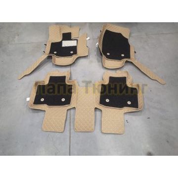 Коврики салона из Экокожи Стандарт рисунок Ромб-решетки для Renault Koleos 2007-2016