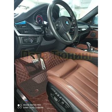 Коврики салона из Экокожи Стандарт рисунок Ромб-решетки для Renault Koleos 2007-2016