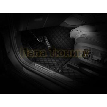 Коврики салона из Экокожи Премиум рисунок Малые квадраты в две нити для Renault Koleos 2007-2016