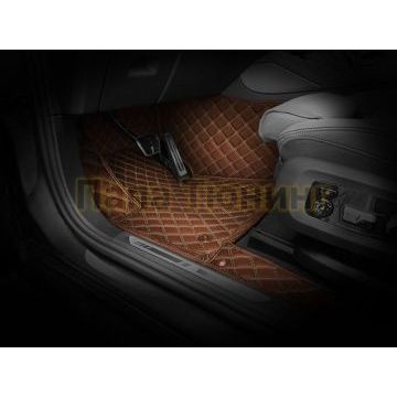 Коврики салона из Экокожи Стандарт рисунок Ромб-решетки для Renault Koleos 2007-2016