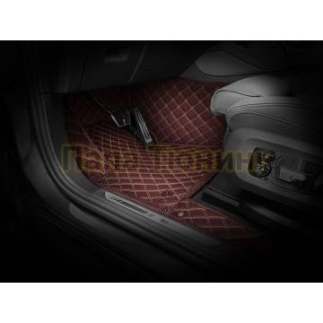 Коврики салона из Экокожи Премиум рисунок Малые квадраты в две нити для Renault Koleos 2007-2016