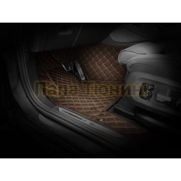 Коврики салона из Экокожи Премиум рисунок Малые квадраты в две нити для Renault Koleos 2007-2016