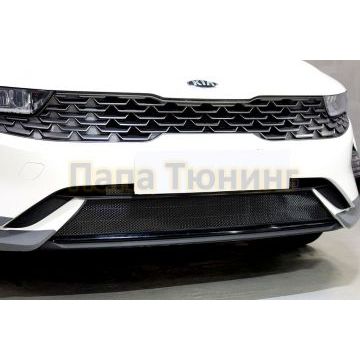 Защита радиатора Папа Тюнинг KIA K5 2020- (GT-Line) black низ