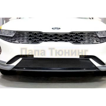 Защита радиатора Папа Тюнинг KIA K5 2020- (GT-Line) black низ