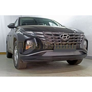 Защита радиатора Папа Тюнинг Hyundai Tucson 2021- chrome низ
