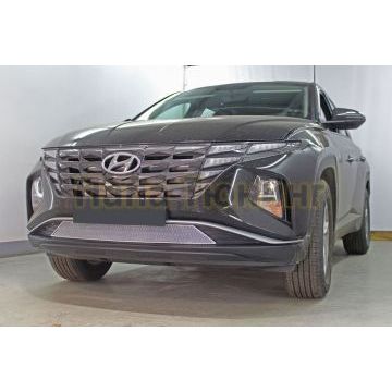 Защита радиатора Папа Тюнинг Hyundai Tucson 2021- chrome низ PREMIUM