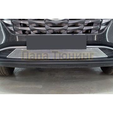 Защита радиатора Папа Тюнинг Hyundai Tucson 2021- chrome низ PREMIUM
