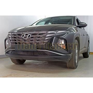 Защита радиатора Папа Тюнинг Hyundai Tucson 2021- black низ
