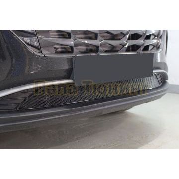 Защита радиатора Папа Тюнинг Hyundai Tucson 2021- black низ PREMIUM