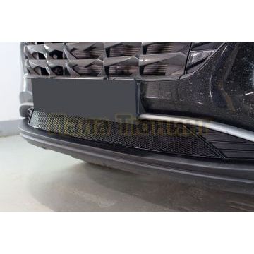 Защита радиатора Папа Тюнинг Hyundai Tucson 2021- black низ PREMIUM