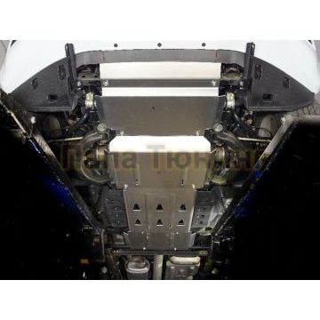 Защиты комплект (алюминий) 4мм (радиаторов, переднего моста, АКПП, раздаточной коробки) для Isuzu D-MAX 3.0D 2019-