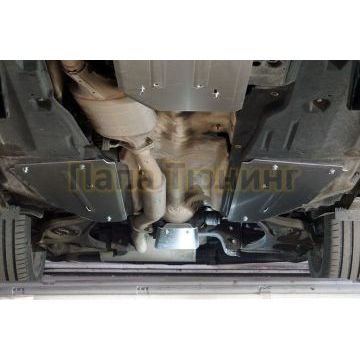 Защита бака (алюминий) 4мм (комплект 2 шт) ТСС для Genesis GV80 4WD 3D 2020- Защита бака (алюминий) 4мм (комплект 2 шт) ТСС для Genesis GV80 4WD 3D 2020-