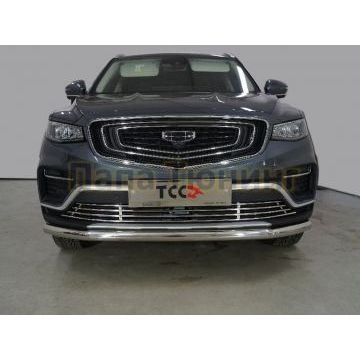 Защита передняя нижняя 60,3 мм ТСС для Geely Atlas PRO 2021-2024