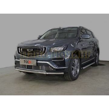 Защита передняя нижняя 42,4 мм ТСС для Geely Atlas PRO 2021-2024