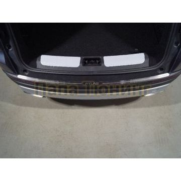 Накладка на задний бампер (лист шлифованный надпись Atlas) ТСС для Geely Atlas PRO 2021-2024