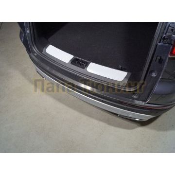 Накладка на задний бампер (лист шлифованный) ТСС для Geely Atlas PRO 2021-2024