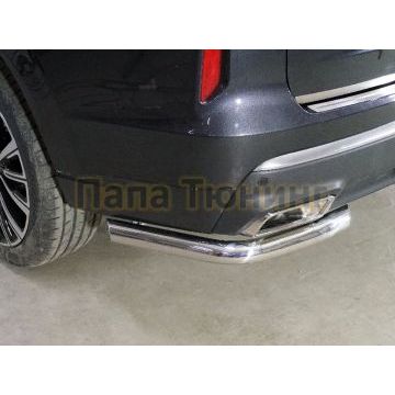 Защита задняя (уголки) 60,3 мм ТСС для Exeed VX 2.0L 4WD 2021-2023/Exeed VX 2023-