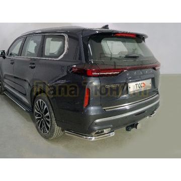 Защита задняя (уголки) 60,3 мм ТСС для Exeed VX 2.0L 4WD 2021-2023/Exeed VX 2023-