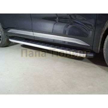 Пороги алюминиевые с пластиковой накладкой 1920 мм ТСС для Exeed VX 2.0L 4WD 2021-2023/Exeed VX 2023-