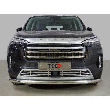 Защита передняя нижняя 60,3 мм ТСС для Exeed VX 2.0L 4WD 2021-2023/Exeed VX 2023- Защита передняя нижняя 60,3 мм ТСС для Exeed VX 2.0L 4WD 2021-2023/Exeed VX 2023-