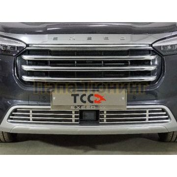 Решетка радиатора 12 мм (без круизконтроля) ТСС для Exeed VX 2.0L 4WD 2021-2023/Exeed VX 2023-