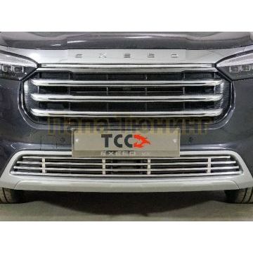 Решетка радиатора 12 мм 2 шт ТСС для Exeed VX 2.0L 4WD 2021-2023/Exeed VX 2023-