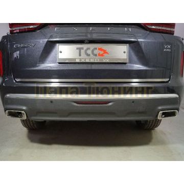 Накладка на заднюю дверь (лист шлифованный) ТСС для Exeed VX 2.0L 4WD 2021-2023/Exeed VX 2023- Накладка на заднюю дверь (лист шлифованный) ТСС для Exeed VX 2.0L 4WD 2021-2023/Exeed VX 2023-