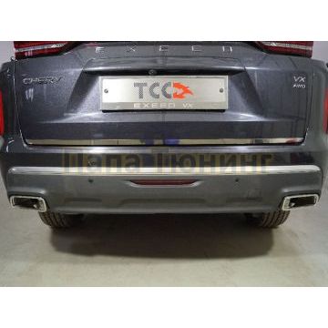 Накладка на заднюю дверь (лист зеркальный) ТСС для Exeed VX 2.0L 4WD 2021-