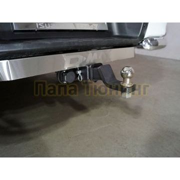 Фаркоп (оцинкованный, надпись D-MAX, шар E нерж.) ТСС для Isuzu D-MAX 3.0D 2019-