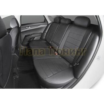Авточехлы задняя спинка 40/60, рисунок строчка Rival для Kia K5 2020-