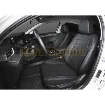 Авточехлы задняя спинка 40/60, рисунок строчка Rival для Kia K5 2020-